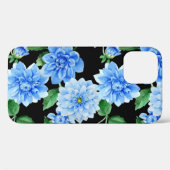Blue Dahlia op zwart Case-Mate iPhone Case (Achterkant (horizontaal))