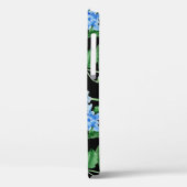 Blue Dahlia op zwart Case-Mate iPhone Case (Achterkant / Links)