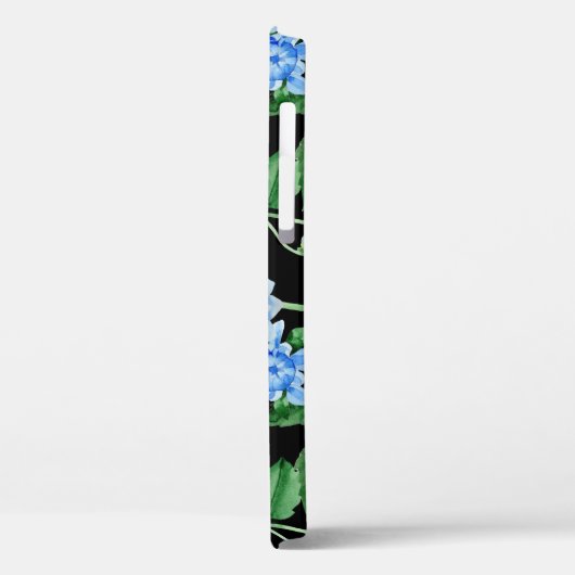 Blue Dahlia op zwart Case-Mate iPhone Case (Achterkant / Links)