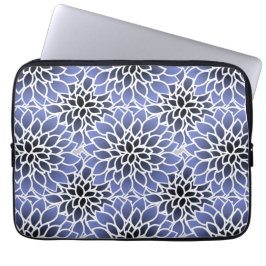 Blue Dahlia Pattern Laptop Sleeve