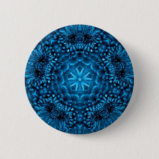 BLUE DAHLIA RONDE BUTTON 5,7 CM (Voorkant)