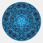 BLUE DAHLIA RONDE STICKER (Voorkant)