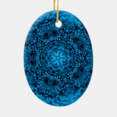 BLUE DAHLIA SAPPHIRE MONOGRAM KERAMISCH ORNAMENT (Achterkant)
