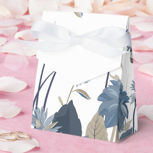 Blue Dahlias Cornflower Bedankdoosjes (Huwelijk)