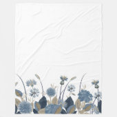 Blue Dahlias Cornflower Fleece Deken (Voorkant)