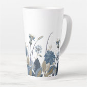 Blue Dahlias Cornflower Latte Mok (Rechterhoek)
