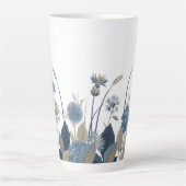 Blue Dahlias Cornflower Latte Mok (Voorkant)