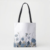 Blue Dahlias Cornflower Tote Bag (Voorkant)