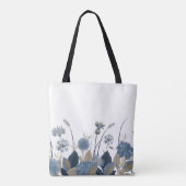 Blue Dahlias Cornflower Tote Bag (Achterkant)