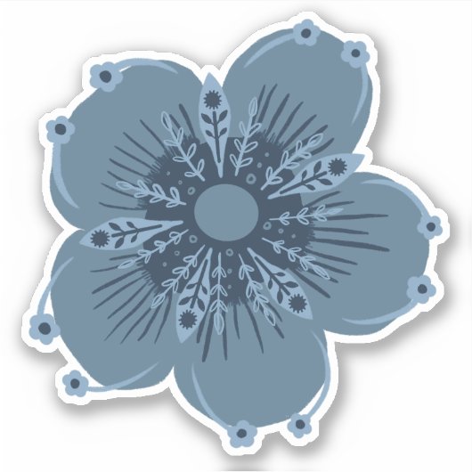 Blue Dailey Sticker (Voorkant)