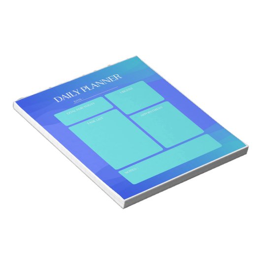 Blue Daily Planner Notitieblok (Schuin)