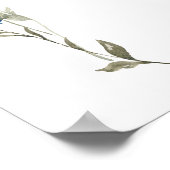 Blue Dainty Wild Flower Vrijgezellenfeest Welkomst Poster (Hoek)