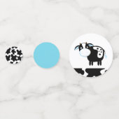 Blue Dairy Koe Baby shower Confetti (Voorkanten)