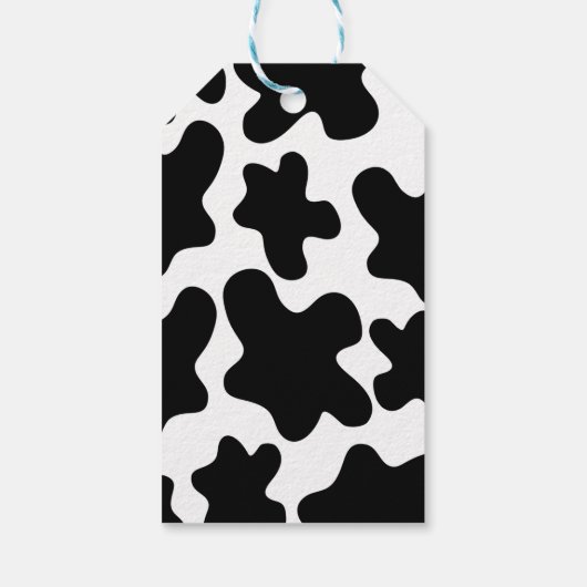 Blue Dairy Koe Baby shower Gift Label Cadeaulabel (Achterkant)