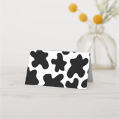 Blue Dairy Koe Boerderij Baby shower Tabel Kaarten Plaatskaartje (Achterkant)