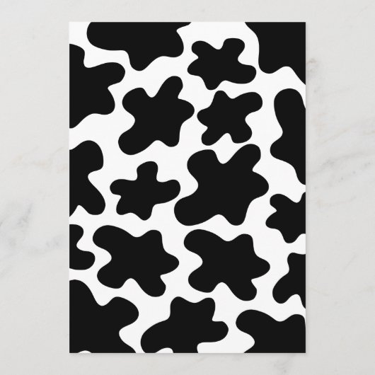 Blue Dairy Koe Boy Baby shower Advice Kaarten (Achterkant)