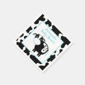 Blue Dairy Koe Boy Baby shower Napkins Servet (Hoek)