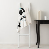 Blue Dairy Koe Pattern Sherpa Blanket Sherpa Deken (In situ)