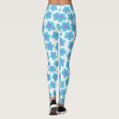 Blue Daisies Happy Comfy Draag Leggings (Achterkant)
