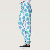 Blue Daisies Happy Comfy Draag Leggings (Links)