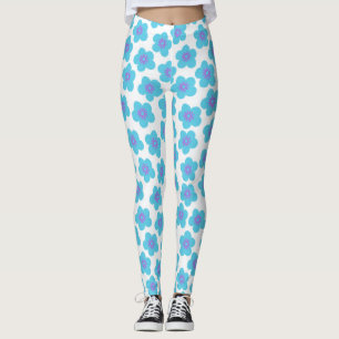 Blue Daisies Happy Comfy Draag Leggings