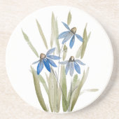 Blue Daisies Sandstone Onderzetter (Voorkant)
