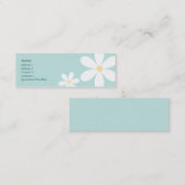 Blue Daisies - Skinny Mini Visitekaartje (Voorkant / Achterkant)