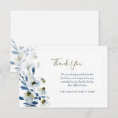 Blue Daisies Sympathie Hartelijk dank Bedankkaart (Voorkant / Achterkant)