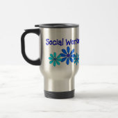 "Blue Daisies" van de "Social Worker Travel Mug" Reisbeker (Links)
