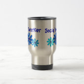 "Blue Daisies" van de "Social Worker Travel Mug" Reisbeker (Center)