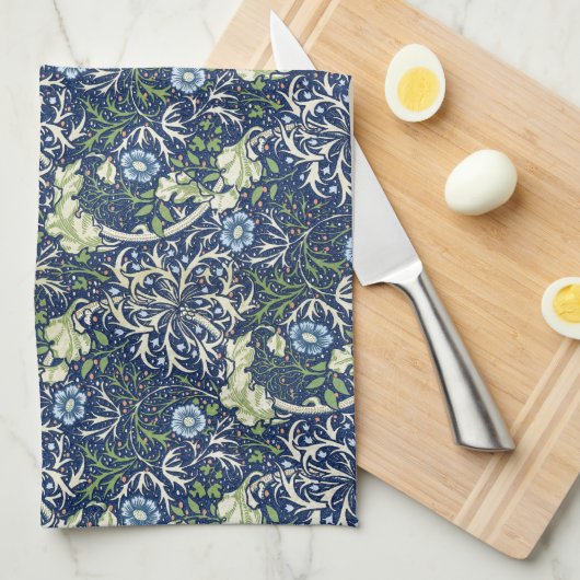 Blue Daisies van William Morris Theedoek (Quarter Fold)