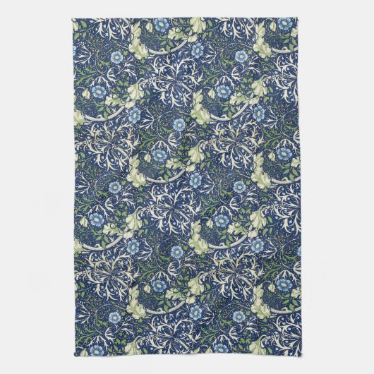 Blue Daisies van William Morris Theedoek (Verticaal)