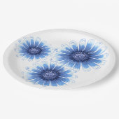 Blue Daisy 3 Flower Paper Bord (Gekanteld)