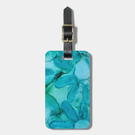 "Blue Daisy" Acrylisch Bagagelabel