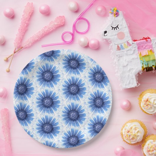 Blue Daisy All Over Print Bord (Feest)