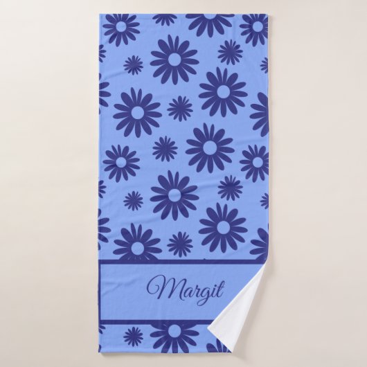 Blue Daisy Badhanddoek (Badhanddoek)