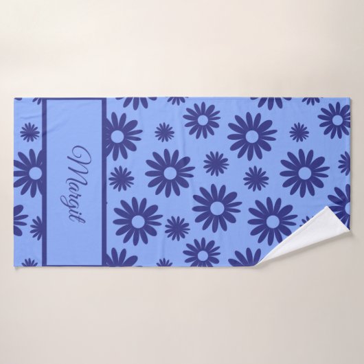 Blue Daisy Badhanddoek (Badhanddoek)