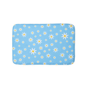Blue Daisy Bath Mat