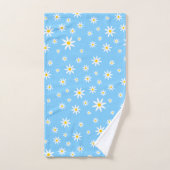 Blue Daisy Bath Towel Set Bad Handdoek (Handdoek)