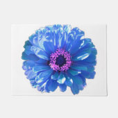 Blue Daisy, blauwe bloem, blauwe bloem Deurmat (Voorkant)