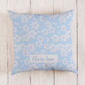 Blue Daisy Bloemen Meisjes Custom Sierkussen