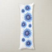 Blue Daisy Body Pillow Lichaamskussen (Achterkant (Verticaal))