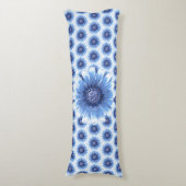 Blue Daisy Body Pillow Lichaamskussen (Voorkant Verticaal)