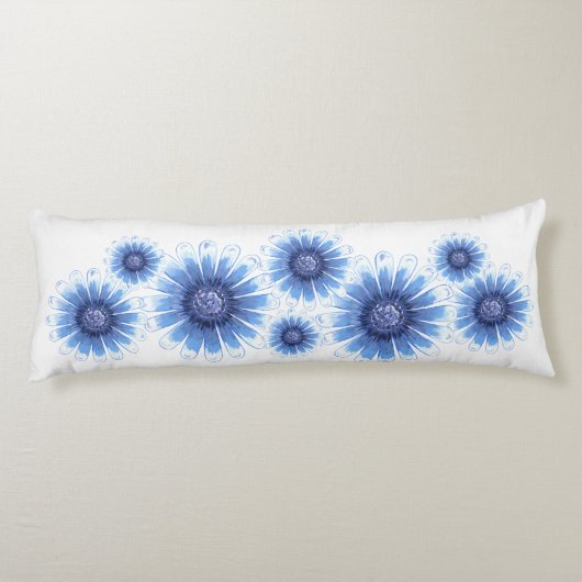 Blue Daisy Body Pillow Lichaamskussen (Achterkant)