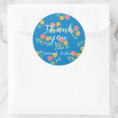 Blue Daisy  Bouquet Pattern Ronde Sticker (Tas)