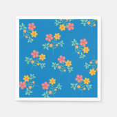 Blue Daisy  Bouquet Pattern Servet (Voorkant)
