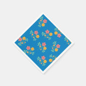 Blue Daisy  Bouquet Pattern Servet (Hoek)