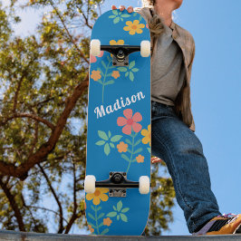 Blue Daisy  Bouquet Pattern Skateboard