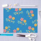 Blue Daisy  Bouquet Pattern Tissuepapier (Craft)