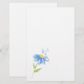 Blue Daisy Briefpapier (Voorkant / Achterkant)